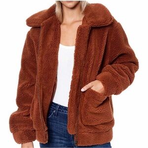 Elodie Warm Teddy Bomber Jacket